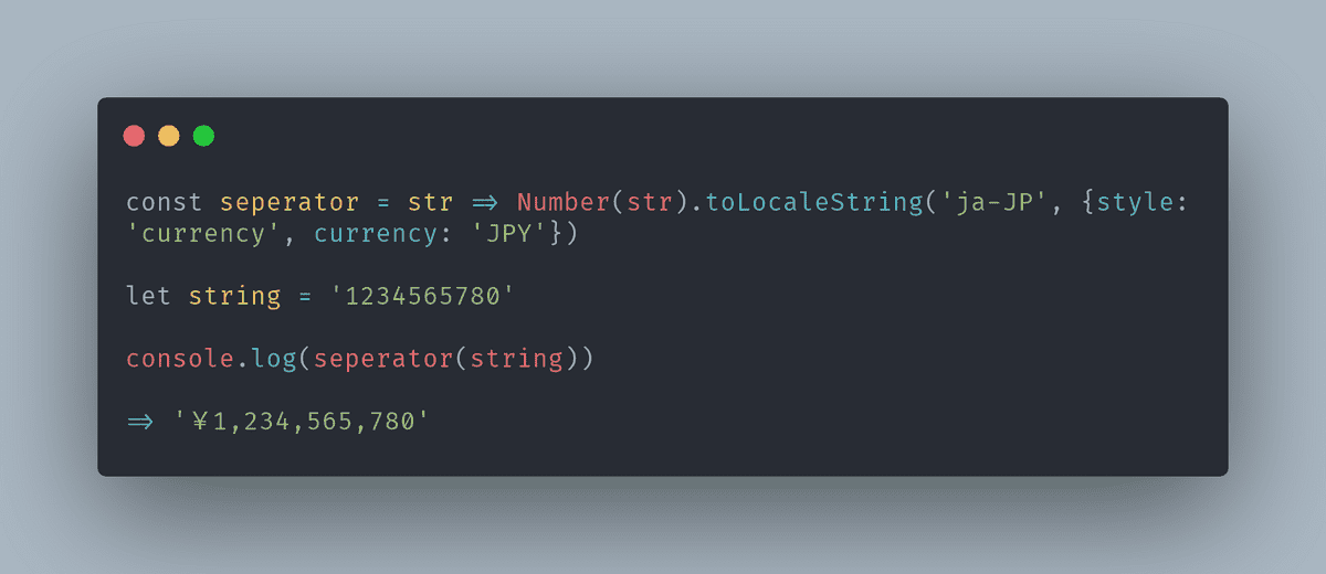 toLoacleString